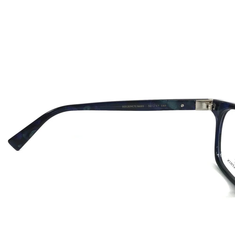 Seraphin Eyeglasses Frames REGENCY/8695 Blue Stone Green Black 52-17-145